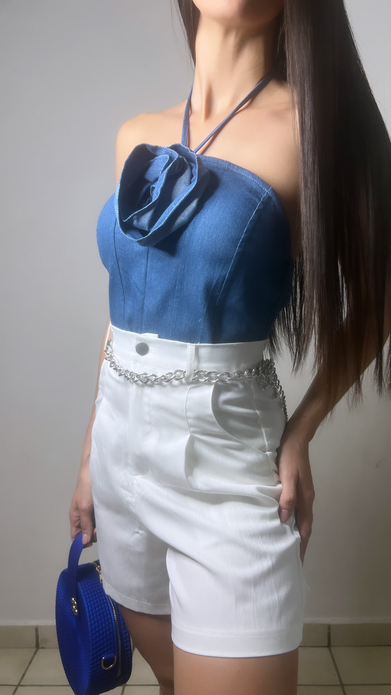 Big Flower Halter Top