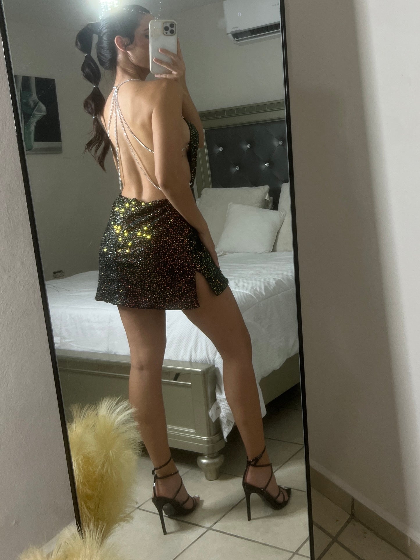 CHAIN GLITTER DRESS