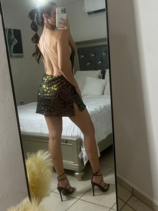 CHAIN GLITTER DRESS